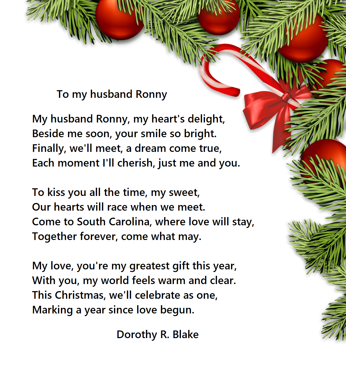 Christmas love poem